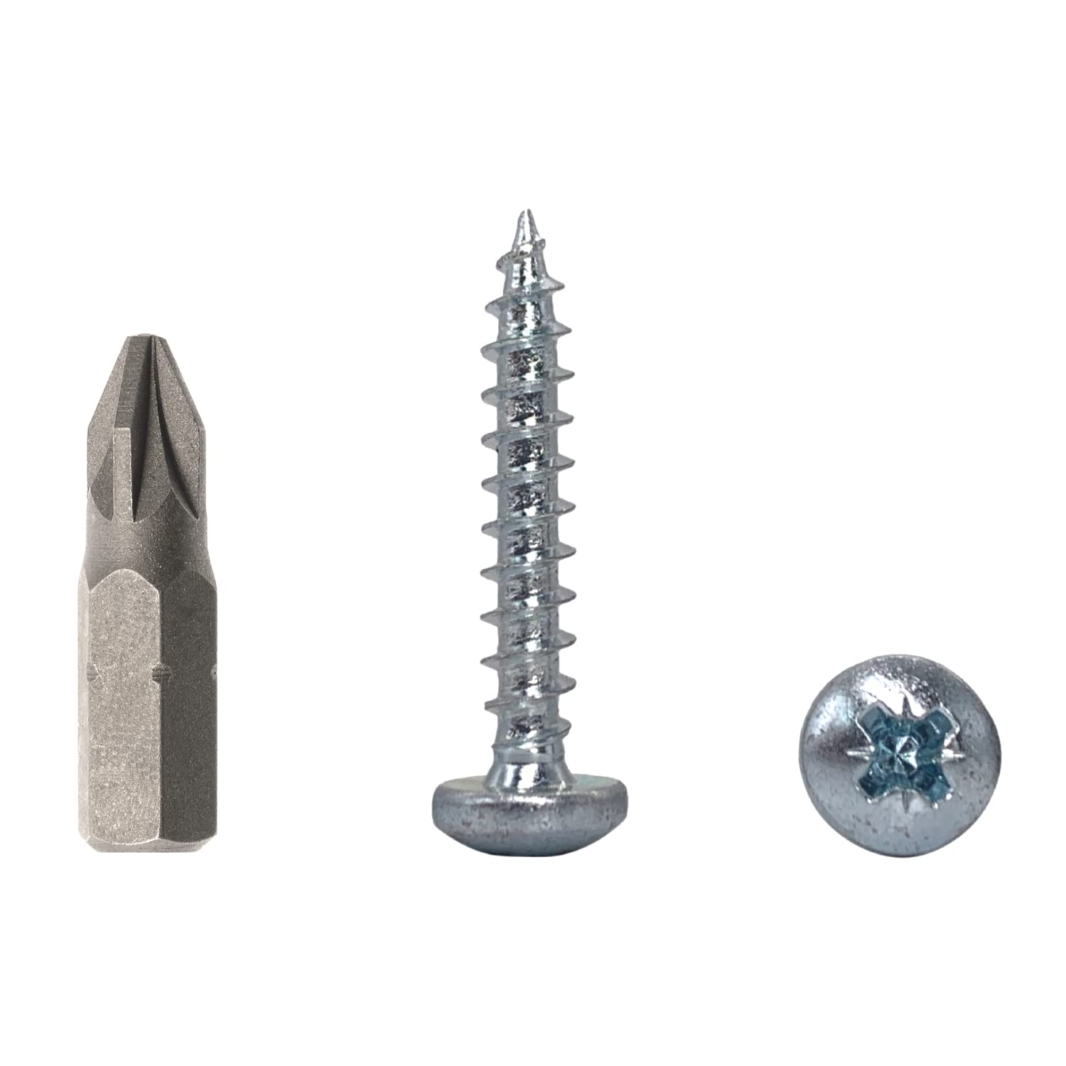 (Pack of 40 pcs) DIN 7981 Zinc Plated Steel 5.0 x 30 mm Wood Screws, Chipboard Screws with Pan Head, Universal Pozi-Drive Screw, PZ Fully Threaded (40, 5.0 x 30 mm)