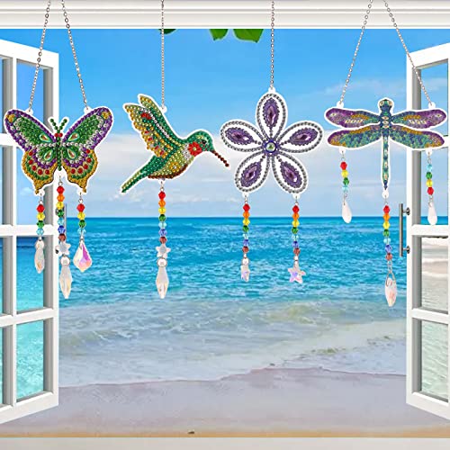 Diamond Painting Suncatchers, 4 pcs Sun catchers Diamond Painting Kits