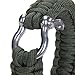 Leegoal Outdoor Paracord Survival Bracelet with Zinc Alloy Bow Shackle,Atrovirens