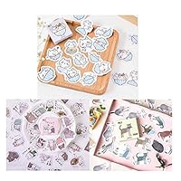 Funrarity Cat Kitten Stickers 135 Pieces Cut Fun Creative for Decoration, Diary, Scrapbook, Journal, Album