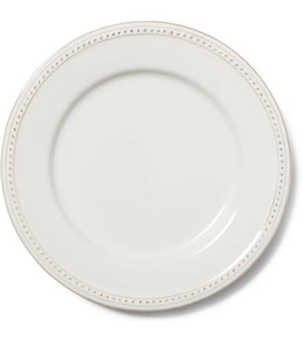 Amazon.com | Sur La Table Pearl Dinner Plates, White, Raised Dot