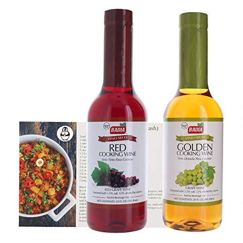 Badia Red Cooking Wine and Gold Cooking Wine Bundle (Set of 2) W/ Recipe Card - Thumbnail 4