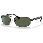 Ray-Ban RB3445 Rectangular Sunglasses For Men +BUNDLE with ACCESSORY EYEWEAR KIT