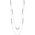 Noessla Long Silver Necklace for Women Bohemian Layered Statement Costume Long Necklaces for Women Fashion Jewelry Mothers Day Gifts
