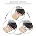 SWEES Leather Band Compatible Galaxy Watch 42mm, 20mm Genuine Leather Bling Glitter Bands Replacement Wristband for Samsung Galaxy Smartwatch 42mm Women Girls & Gear S2 Classic & Gear Sport, Rose Gold