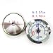 Round Analog Hygrometer for Cigar Humidor Cabinets 50mm Diameter (Gold & Silver) (Gold)
