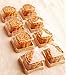50 Pack Gold bottom Clear cover plastic mini cake box - muffin box - moon cake box - mung bean cake snow Mei Niang box（bottom 2 1/2 Inch X high 1-1/2 Inch）