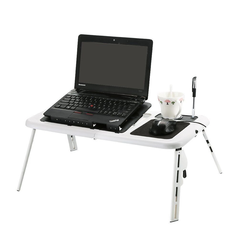 Portable Folding Laptop Desk Adjustable Computer Table Amazon.co.uk