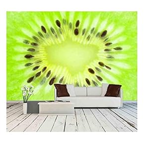 Close up of a Kiwi Fruit - Removable Wall Mural | Self-Adhesive Large Wallpaper - 66x96 inches