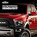 Partsam Replacement for Dodge Ram 1500 2500 3500 Headlight Headlamps Assembly 09 10 11 12 13 14 15 16 17 18 Pickup Quad Black Housing Amber Reflector Daytime Running Lamps (Passenger and Driver Side)