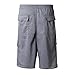 KingPlus Men's Plus Size Cotton Loose Big and Tall Waist Cargo Shorts Charcoal 5XL