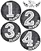 Baby's Firsts Gender Neutral Month by Month Milestone Chalkboard Stickers for Boys & Girls, Newborn Monthly Onesie Sticker Set, Anti Glare Scrapbook Photo Prop Keepsake and Baby Registry and Shower Gi