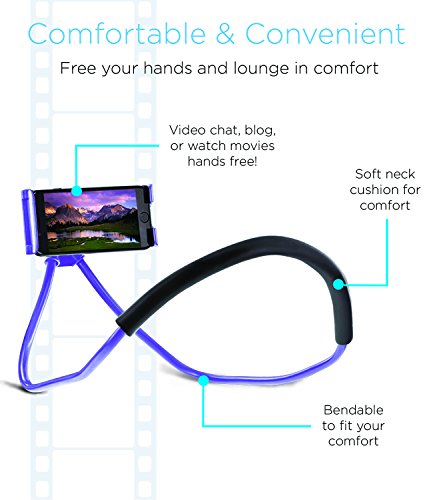 Aduro Phone Neck Holder, Gooseneck Lazy Neck Phone Mount to Free Your Hands for iPhone Android Smartphone - Thumbnail 2