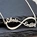 UMAGICBOX Infinity Pendant Necklace, Custom Made with Two Names for Couples, 925 Sterling Silver, 16-18 inches, Female