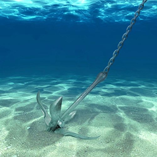 BeGrit Small Boat Anchor Kit Folding Grapnel Anchor Carbon Steel for Canoe Kayaks Jet Ski SUP Paddle Boards 3.5 lb with 32.8 ft Anchor Tow Rope Carrying Bag