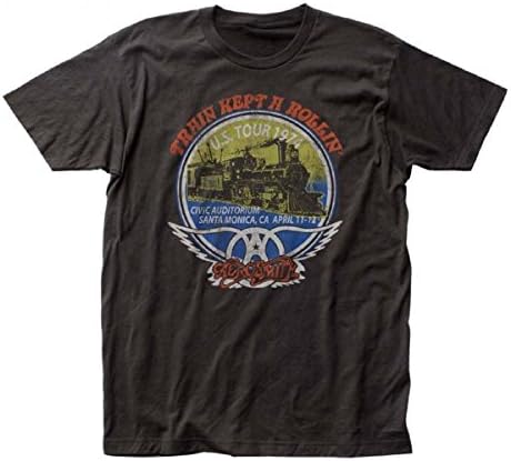 Aerosmith Train Kept A Rollin-Adult T Shirt (Medium)