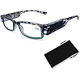 Reading Glasses with Light Bright LED Readers with Lights Reading Glasses Lighted Magnifier Nighttime Reader Compact Full Frame Eyewear Clear Vision Unisex Clear Vision Lighted Eye Glasses，+300
