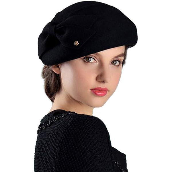 Boina Francesa 100% Lana Boina Floral Vestido Gorro Invierno | Cuotas Sin Interés