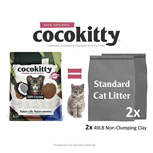ECO>ABSORB Coconut Cat Litter Flushable Hypoallergenic Lightweight