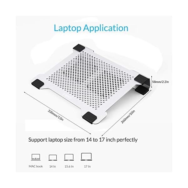 Orico-Aluminium-Laptop-Cooling-Pad-Stand-Potable-Cooler-Pad-with-2-Movable-Quiet-Fans-for-11-15-Inch-Macbook-and-Laptops Orico Aluminium Laptop Cooling Pad Stand Potable Cooler Pad with 2 Movable Quiet Fans for 11-15 Inch Macbook and Laptops