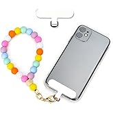 CHIWUTECH Silicone Beaded Phone Wrist Strap, Cellphone Lanyard with Tether Tab, Hands Free Wristlet Chain Bracelet