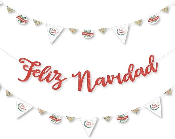 Amazon Co Jp Big Dot Of Happiness Feliz Navidad ホリデーとスペインのクリスマスパーティーレターバナーデコレーション 36バナー切り抜きとフェリス ナビダッドバナー文字 おもちゃ