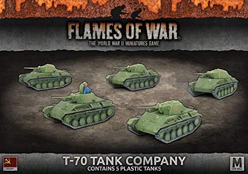 Amazon Com Flames Of War Mid War Soviet T 70 Tank Company Sbx55 Toys Games