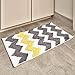 iDesign Chevron Bath Rug, Machine Washable Microfiber Accent Rug for Bathroom, Kitchen, Bedroom, Office, Kid's Room, 34