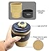 XREXS Collapsible Coffee Mug, Food-Grade Silicone Cup, Portable Travel Mug for Hiking camping,Resuable,Leak-proof Lid, BPA Free,FDA Approved (Yellow)