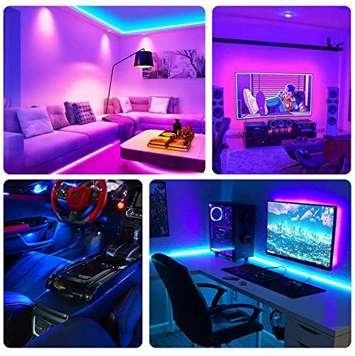 46 Pcs RGB LED Light Strip Connectors Kit, 4Pin LED Connector 10mm Gapless Solderless Adapter, L Shape Connectors,T Shape Connectors for SMD 5050 LED Strip with 10 Led Strip Clips, Pry Open Tool