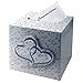 Adorox Money Box Memory Cards Reception Centerpiece Box (Double Heart)