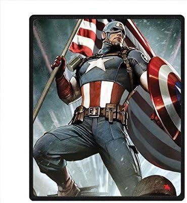 VIASHOW Custom Superhero Captain America Bed/Sofa Soft Throw Fleece Blanket 58"x80" (Large)