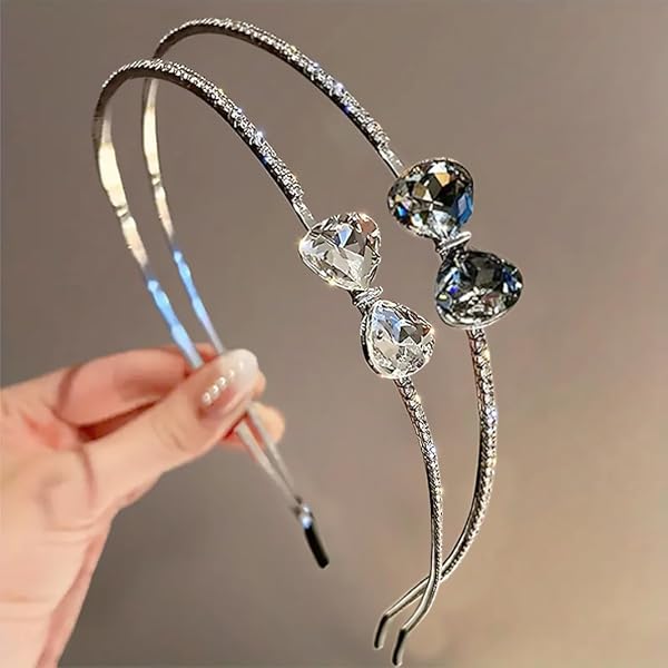 Amazon.com : Jeweled Rhinestone Bowknot Headbands - Beaded  display picture 3