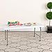 Flash Furniture 3.97-Foot Kid's Granite White Plastic Folding Table