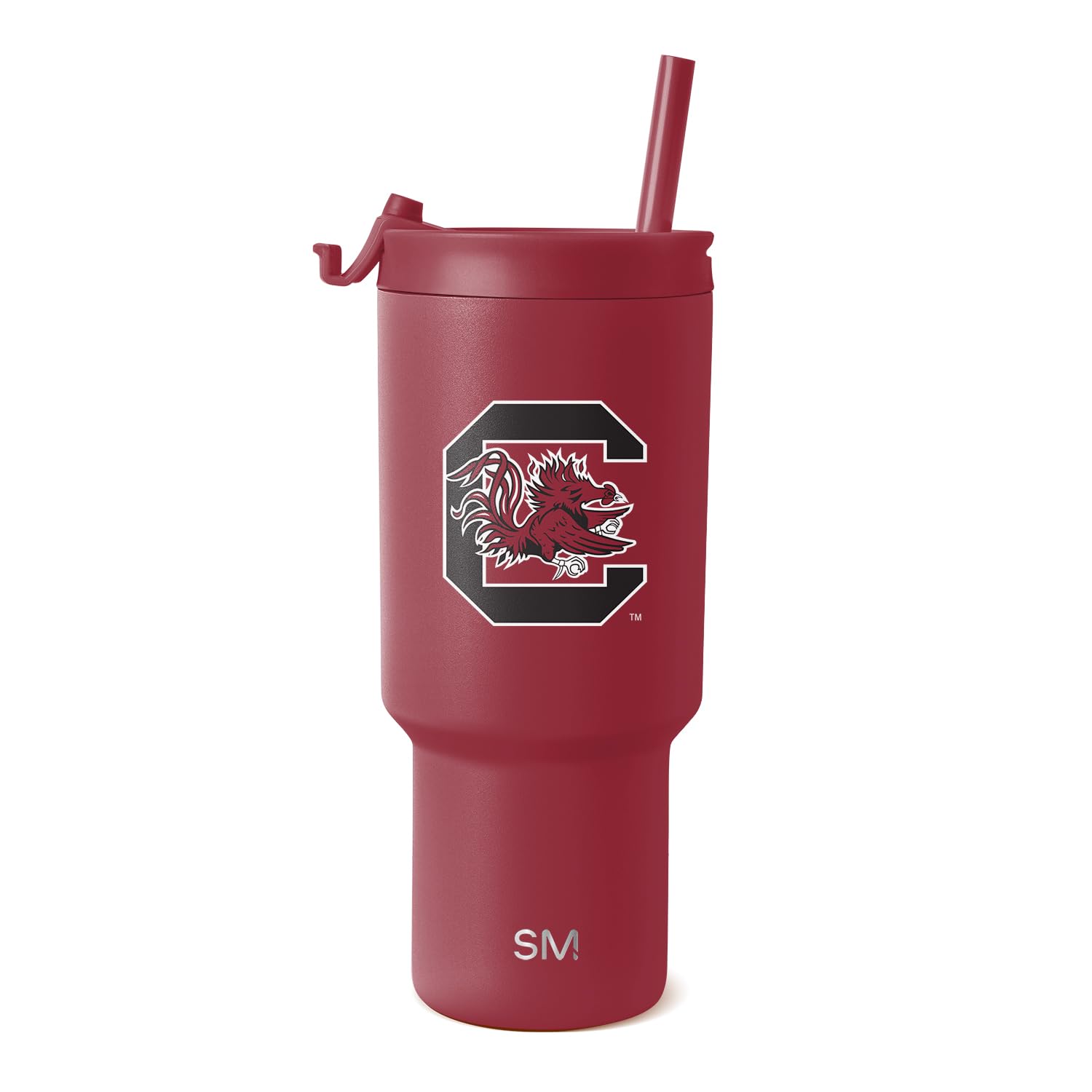 Simple Modern Officially Licensed Collegiate South Carolina 30oz Tumbler with Flip Lid and Straws | Insulated Cup Stainless Steel | Gifts for Men Women | Trek Collection | University of South Carolina Image