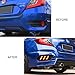 RCP - CVI-BPL02- Aftermarket LED Rear Bumper Reflector Brake Lights Mustang Style for 2016 Tenth Generation Honda Civic Sedan (not fit the Hatchback)