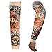 2 Pieces Small Size Fake Nylon Temporary Fake Tattoo Sleeves Arm Stockings Cover Goth Punk Cool