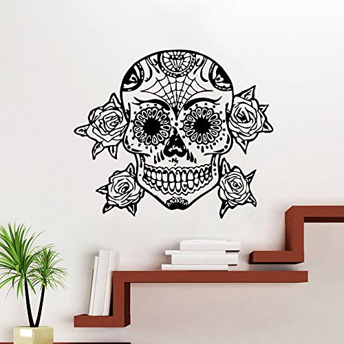 Tatuaje para pared de calavera de cara de maquillaje McCall pattern