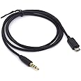 PIIHUSW Micro USB to 3.5mm Audio Output Cable - Gold Plated 4 Pole 3.5mm Male to Micro B Male Car Aux Audio Extension Cord for Android(1M/3.3Ft)