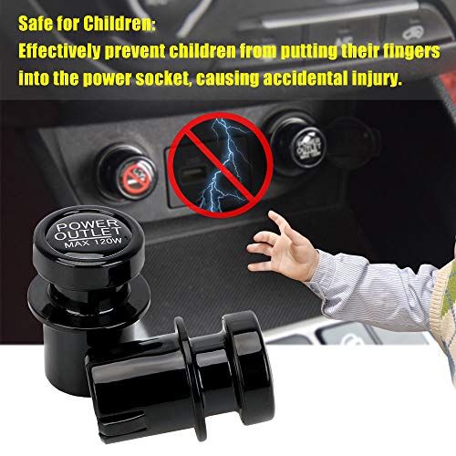 BreaDeep Cigarette Lighter Socket Cover Cap 2 Pack, Universal Waterproof Dustproof Plug for Car Power Outlet - Necessary Car Accessory to Prevent Children from Electric Shock