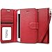 iPhone 6S Plus Case, TORU [Prestizio] Wristlet [Red] Wallet Case with [Card Slot][ID Holder][Kickstand][Wrist Strap] for iPhone 6 Plus / iPhone 6S Plus - Red