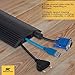 4-Foot Cord Cover - Floor Cable Management Kit for Indoor or Outdoor Use - 3-Channel Cable Raceway for Sidewalks or Walkways by Simple Cord (Black)