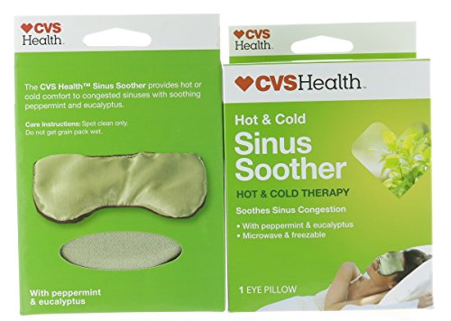 Pack 2 CVSHealth Sinus Soother Hot & Cold Therapy, Two-Tone Sage/Chocolate Brown, Soothers Sinus Congestion