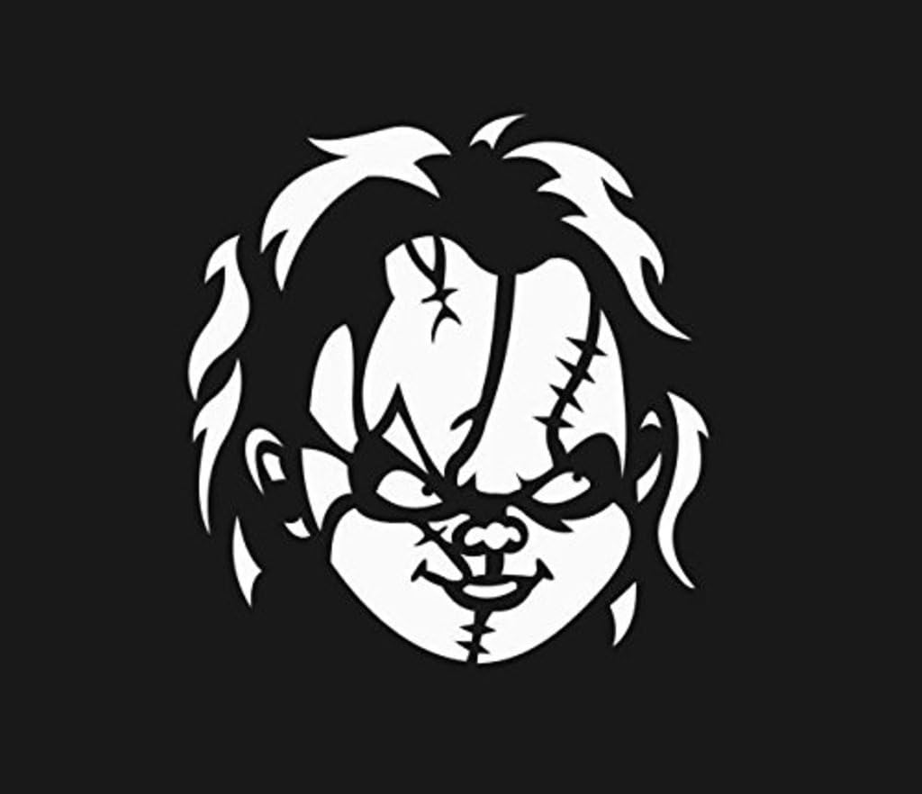 Chucky Face Vinyl Cut Decal Sticker Horror Halloween Scary Funny