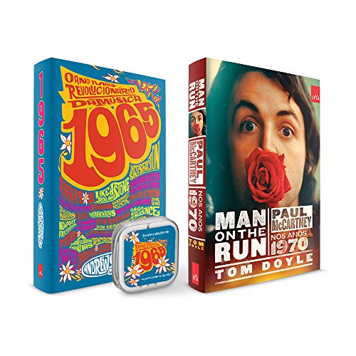 Livro O Ano Mais Revolucionário da Música + Man on the Run com Fone de Ouvido com Playlist no Spotfy Caixa