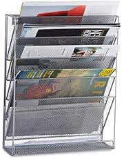 Porte-revues Relaxdays En Noyer - 38,5x26,5x40 Cm - Range Magazines Déco