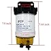 Aluminum Marine Fuel Water Separating Filter 3/8 Inch NPT Port for Outboard Motor Mercury 35-60494-1 Reusable Bowl Anti Corrosion 10 Micron Filter(Include Four Fittings)