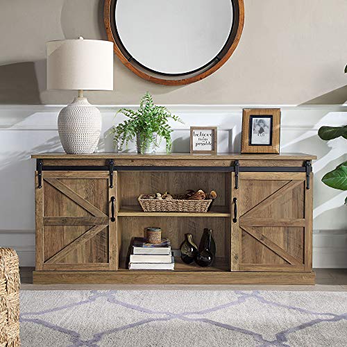 BELLEZE Modern 58 Inch Farmhouse TV Stand & Media Entertainment Center