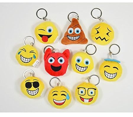Stoffplüsch Emoji MOGee Emotion Schlüsselanhänger '30er Set'