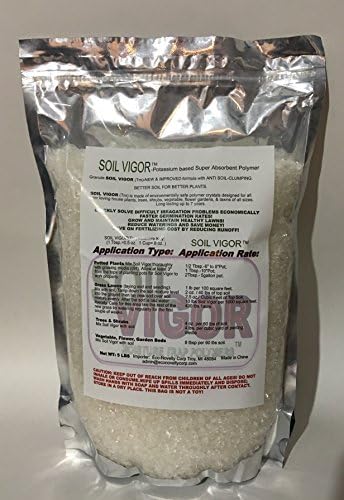 40 Pounds of Soil Vigor (Tm) Super Absorbent Polymer, Moisture Trap for All Plants, Trees, Shrubs, Vegetable, Flower Gardens, and Lawns of All Sizes.